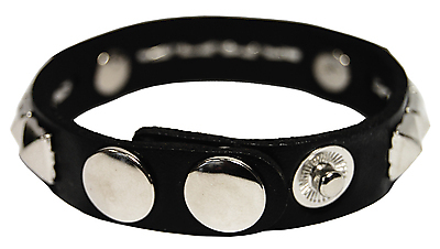 Kunstlederarmband schmal mit Nieten