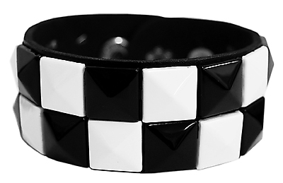 Kunstlederarmband - Pyramidennieten