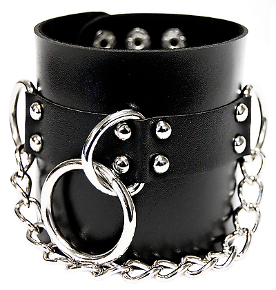 Lederarmband - Ringe und Kette