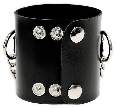 Lederarmband - Ringe und Kette