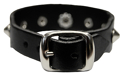 Lederarmband / 1 R. Spitznieten mit Ring