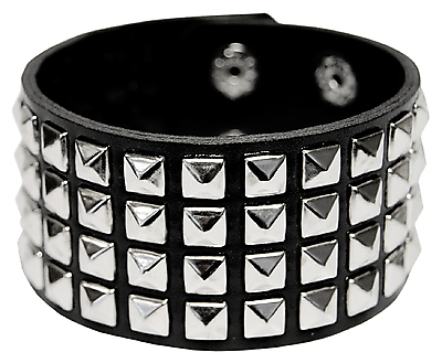 Kunstlederarmband - Pyramidennieten