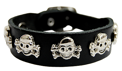 Lederarmband - Totenköpfe