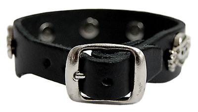 Lederarmband - Totenköpfe