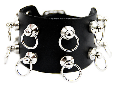 Lederarmband - Ringe