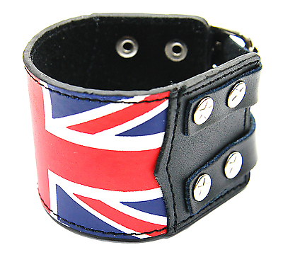 Lederarmband mit Flagge Großbritanniens