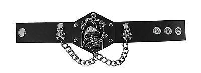 Armband - Totenkopf und Rose