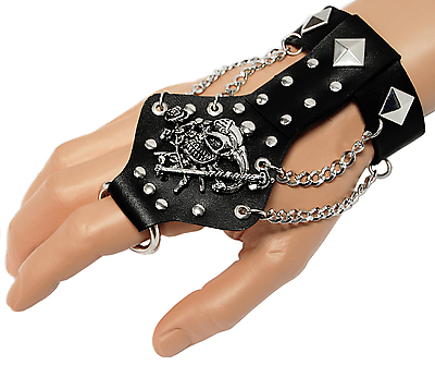 Lederarmband / Totenkopf