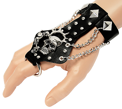 Lederarmband - Totenköpfe