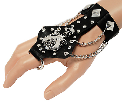 Lederarmband - Skelette und Schwerter