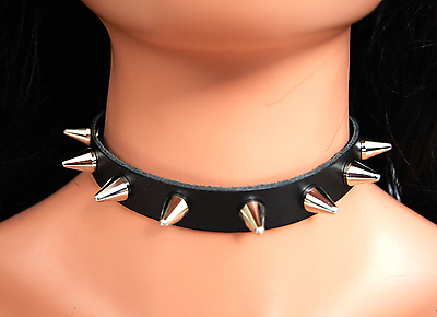 Lederhalsband / 1,5 cm Conenieten