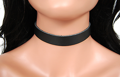 Lederhalsband / Uni 1,8 cm