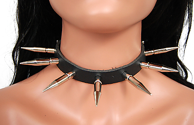 Lederhalsband / 4,5 cm Killernieten