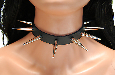 Lederhalsband / 3,8 cm Conenieten