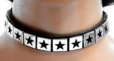 Lederhalsband - Sterne