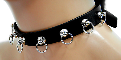 Lederhalsband - Ringe