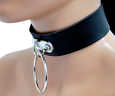 Lederhalsband - Ring