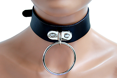 Lederhalsband - Ring