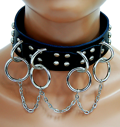 Lederhalsband - Ringe und Ketten