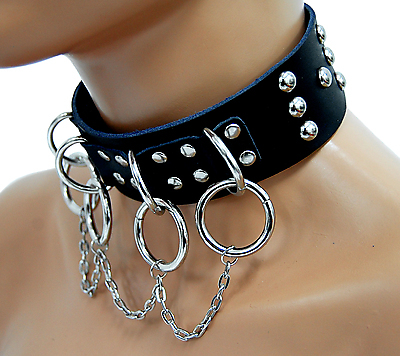 Lederhalsband - Ringe und Ketten