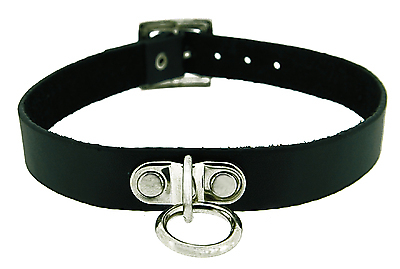Lederhalsband - Ring