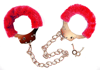 Rote Handschellen Plüsch