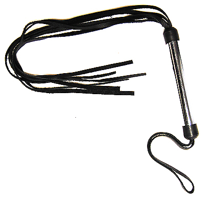Leder Flogger mit Metallgriff