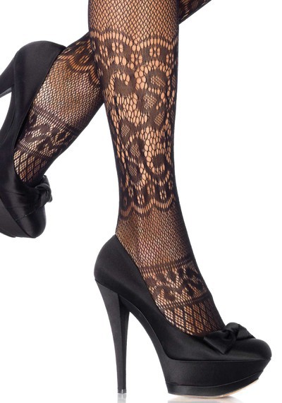 Antique Striped Lace Pantyhose