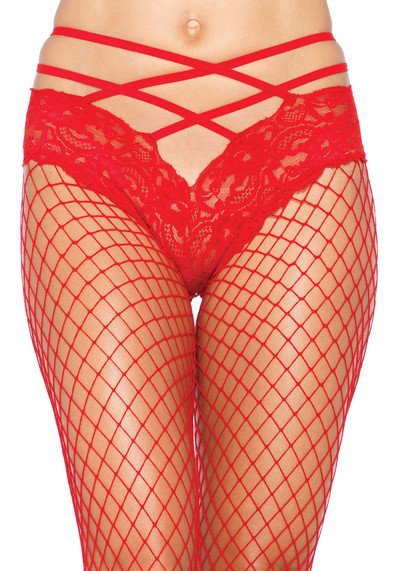Net Pantyhose W. Lace Panty