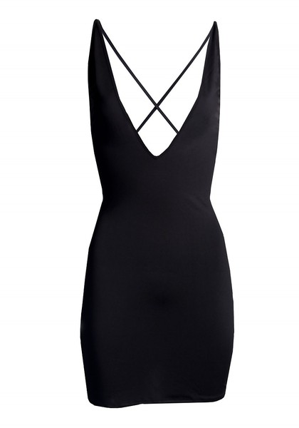 Mini-Kleid mit V-Ausschnitt