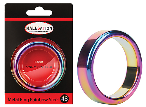MALESATION Metal Ring Regenbogen Stahl