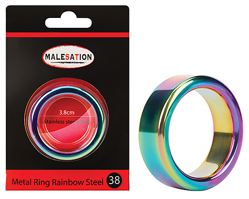 MALESATION Metal Ring Regenbogen Stahl