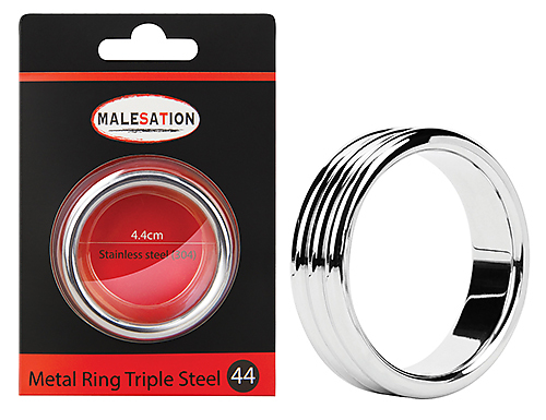 MALESATION Metall Cockring tripple 