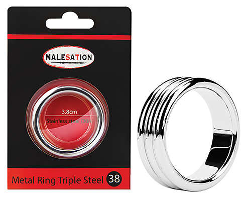 MALESATION Metall Cockring tripple 