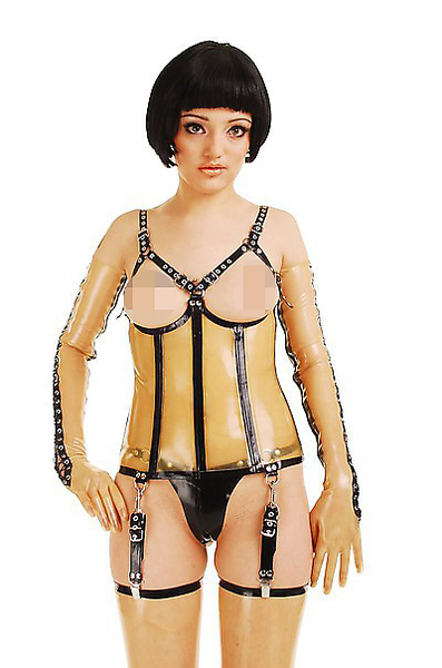 Latex-Corsage brustfrei
