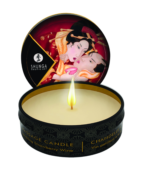 SHUNGA Massage Candle prickelnder Erdbeer Wein 30ml