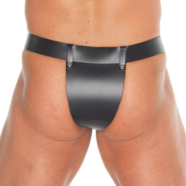 Keuschheitsgürtel Leder schwarz