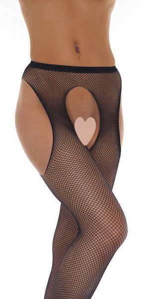 Netzstrumpfhose offen schwarz