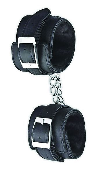 LUX FETISH Faux Fur Unisex Leatherette Cuffs
