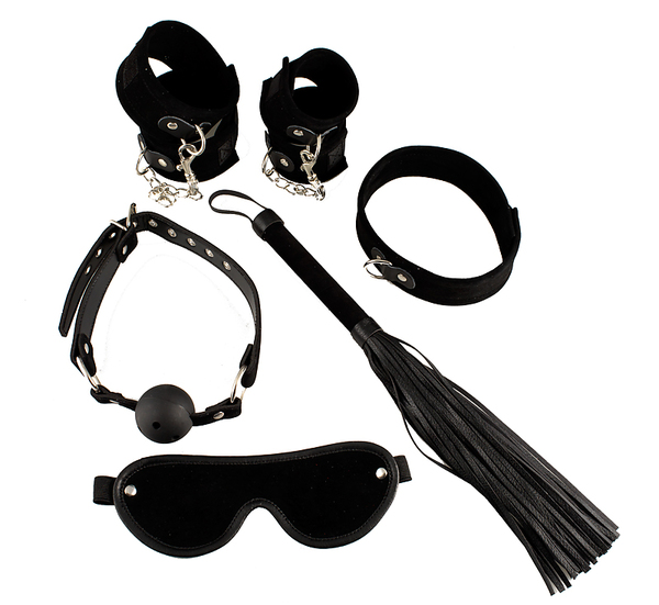 Soft bondage Anfänger Set schwarz (6-teilig)
