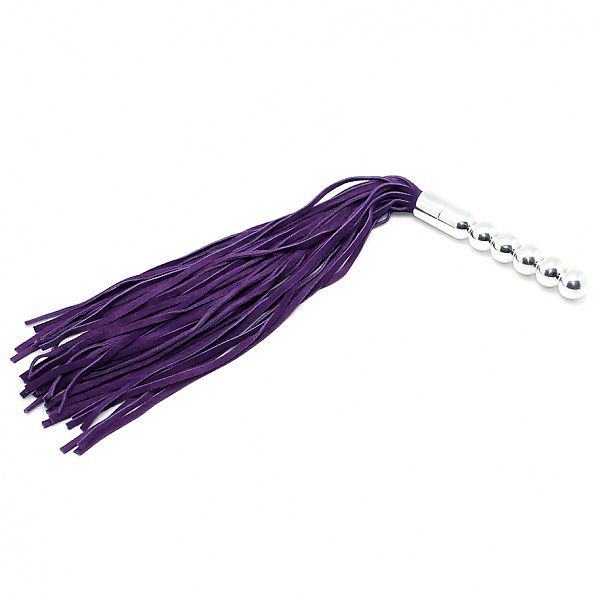 2 Wildleder-Peitschen mit Aluminium-Griff