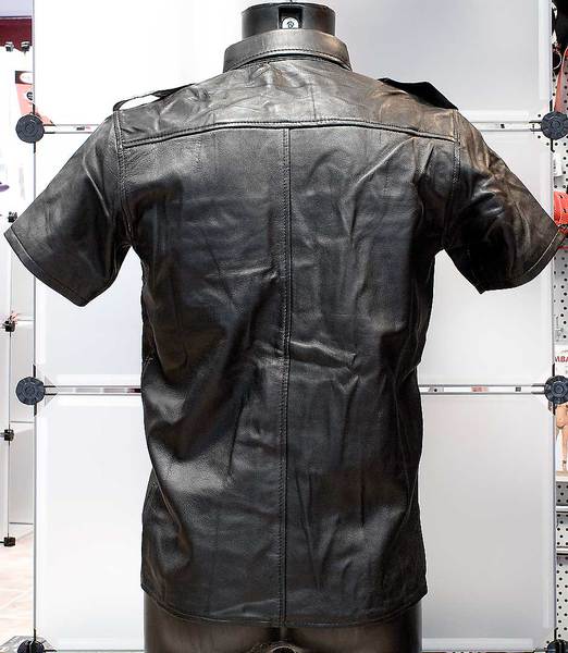 Leder Herrenhemd klassisch