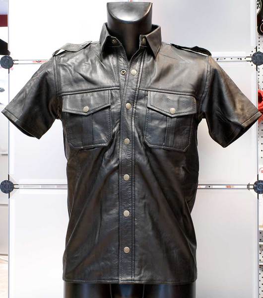 Leder Herrenhemd klassisch