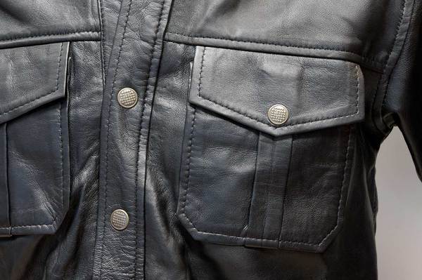 Leder Herrenhemd klassisch