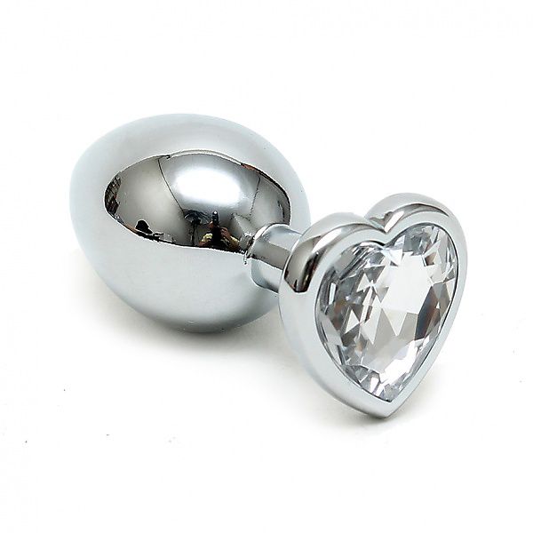 Buttplug Edelstahl Edelstahl mit Herzform Kristall
