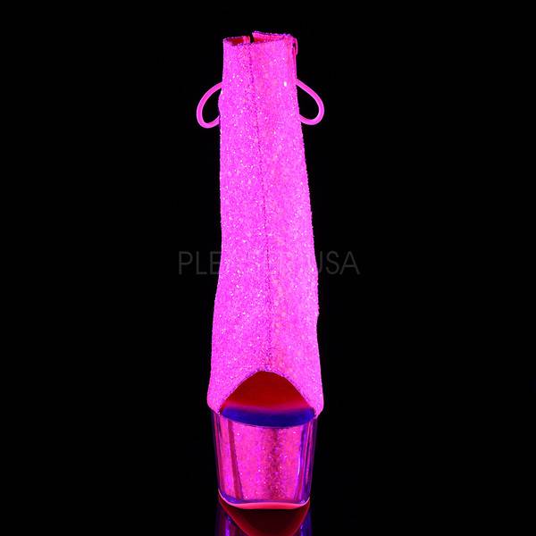 Plateau Schnürstiefelette mit Glitter ADORE-1018G pink