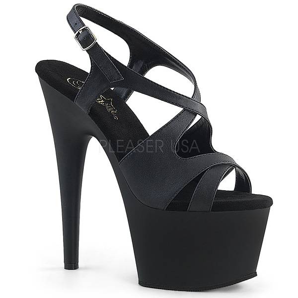 Plateau Sandalette mit Criss Cross Riemen ADORE-730 schwarz 