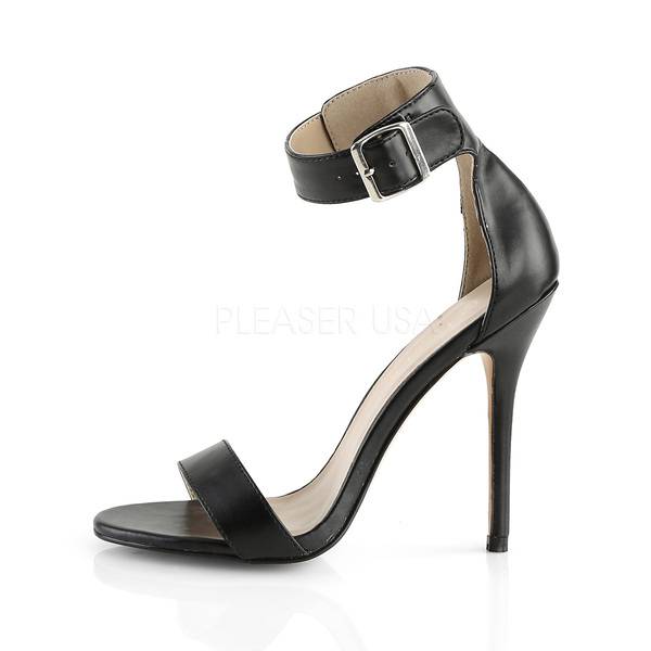 Elegante Sandalette AMUSE-10 Leder schwarz