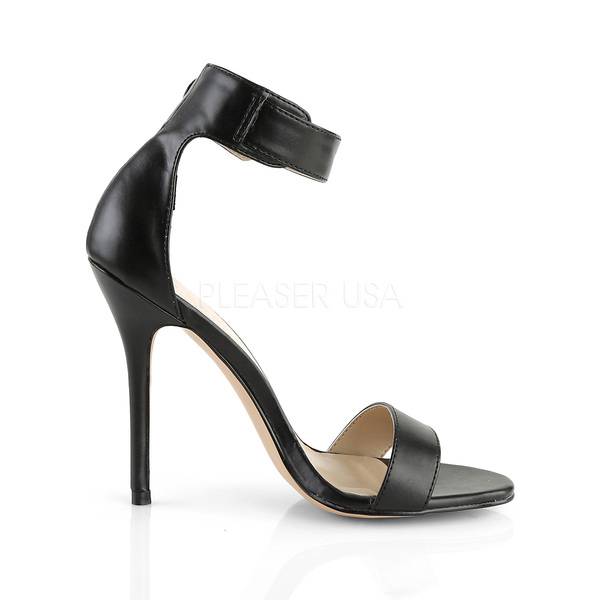 Elegante Sandalette AMUSE-10 Leder schwarz