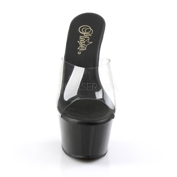 Plateau Pantolette ASPIRE-601 transparent / schwarz